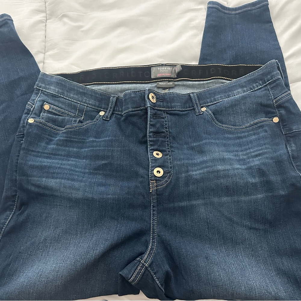 Torrid Dark Blue Boyfriend Jeans